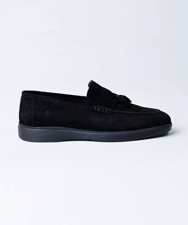 کالج جیر داخل چرم مردانه کد 2586 - مشکی