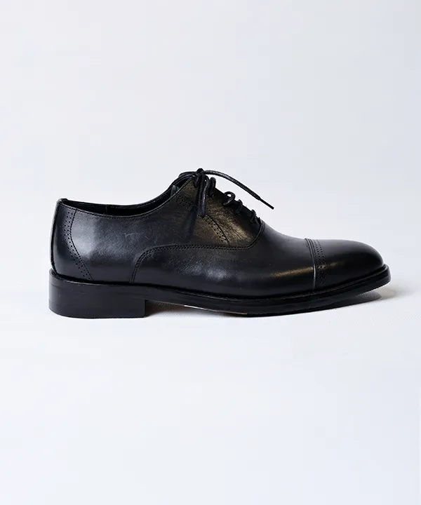 کفش برت چرم طبیعی مردانه کد 2588 - مشکی