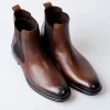 بوت تمام چرم مردانه (چلسی) کد 2692 - قهوه ای