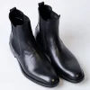 بوت تمام چرم مردانه (چلسی) کد 2692 - مشکی