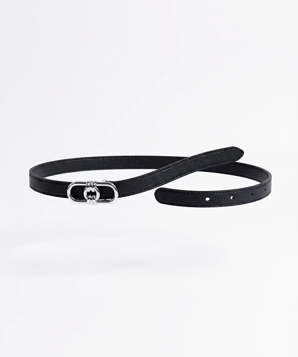 کمربند مینیمال چرمی زنانه کد 1970 - مشکی